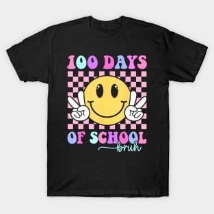 Bruh 100 Days Of School Teacher Boys Girls 100Th Day School T-Shirt